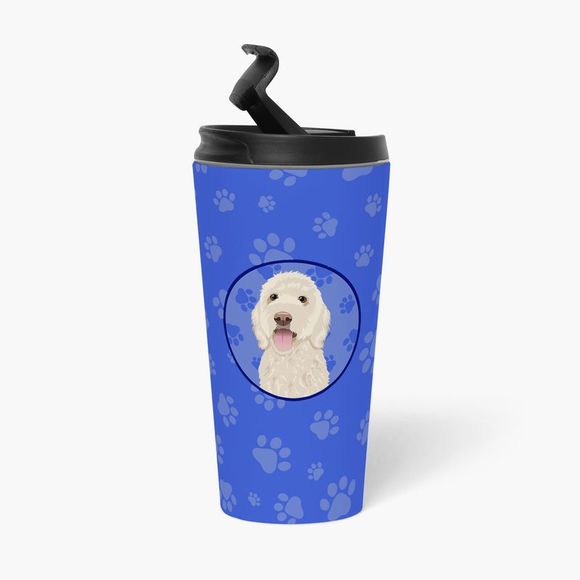 Doodle Cream #5  Stainless Steel 16 oz  Tumbler, Blue - Picture 3 of 4